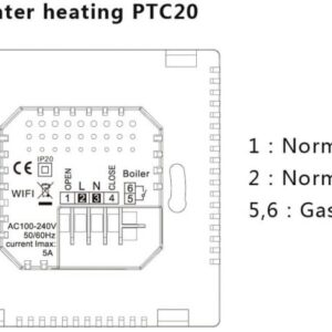 WIFI ŽIČNI TERMOSTAT POER PTC20