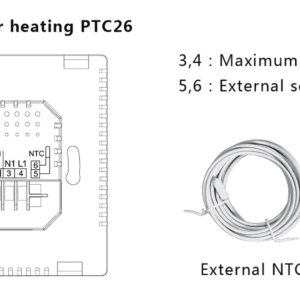 WIFI ŽIČNI TERMOSTAT POER PTC26